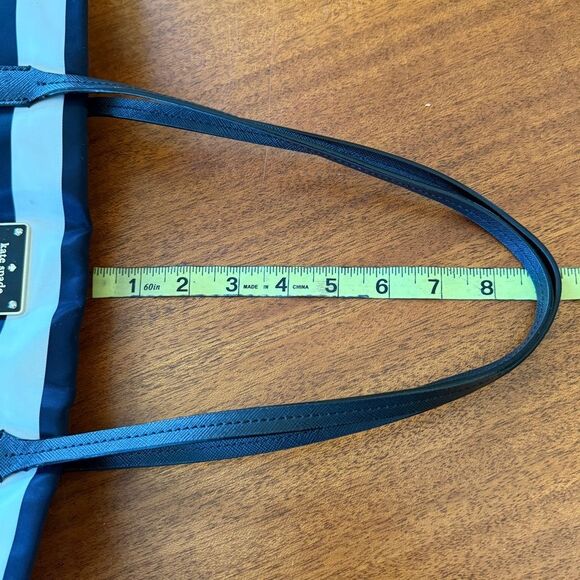 Kate Spade Blake Avenue Black and White Striped Tote Purse Bag - Picture 15 of 16